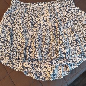 Angie Blue and White Floral Skirt